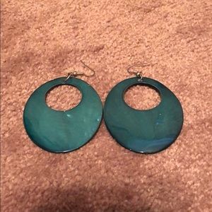 Teal earrings
